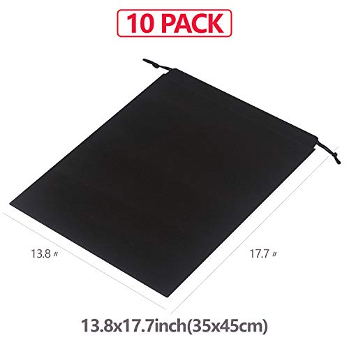 Set of 10 Jumbo Shoe bags for travel waterproof Non-Woven with rope for men and women Large shoes pouch storage packing organizers