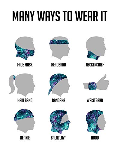 iHeartRaves Skeleton X-Ray Skull Face Gaiter Neck Mask for Men & Women - Skull Gator Mouth Covering Cool Costume Bandana Balaclava