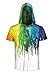 sanatty 3D Printed Pullover Sweatshirt Hoodie Short Sleeve Casual T Shirt Galaxy Space Creative Graphic Hooded Shirts