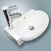 Sliverylake Bathroom Corner Sink Wall Mounted Sink White Porcelain Ceramic Vessel Sink and Faucet Combo