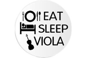 APPLE ORANGE GIFTS Eat Sleep Viola - Circle Sticker Decal 3 Inch - Music Musician Orchestra