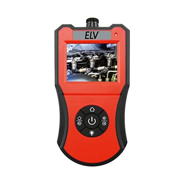ELV Endoskopkamera EK100, Farbdisplay, 8,5-mm-Mini-Kamera mit LED-Beleuchtung, IP67 Wasserschutz, Rot-Schwarz – Bild 3