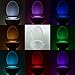 Padida Toilet Light,Motion Activated Toilet Nightlight , 8 Color Changes,Colorful LED Motion Sensor Activated Battery Operated Nightlight Lamp-- Fit Any Toilet,Make Your Life Colorful All Day