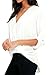 Shawhuwa Womens Sexy Chiffon V Neck Ruffle Loose Fit Blouse Top Shirts M White