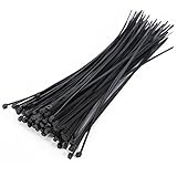 Zip Ties - TOOGOO(R)100 x Thin Black Cable Tidy Ties Zip Ties Cord Strap Wrap 200mm x 3mm