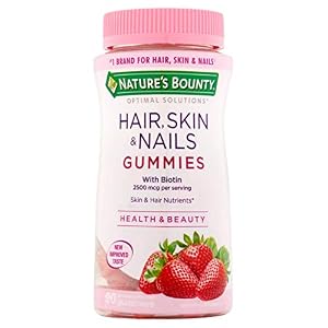 Image of Optimal Solutions Hair, Skin & Nails Strawberry Flavored Gummies, 90 Count