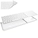Bestand Keyboard Stand with Keyboard Membrane for Apple Latest Keyboard(MLA22LL/A) Magic Trackpad（ Apple Keyboard and Trackpad NOT Included (White) primary