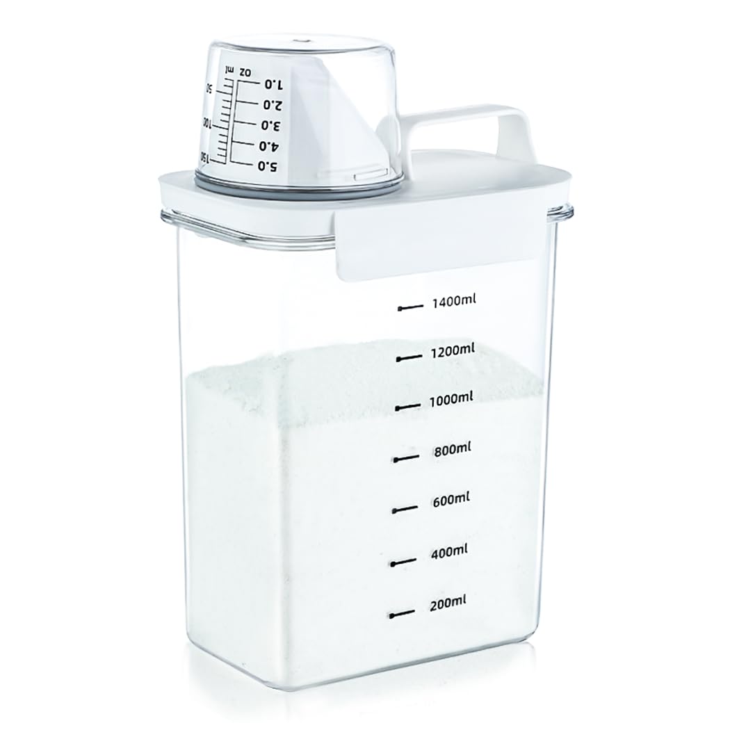 Washing Powder Storage, Laundry Powder Storage, Laundry Detergent Dispenser, Laundry Room Organization Detergent, Detergent Container for Fabric Softener, Scent Booster, Laundry Powder, 1800ml