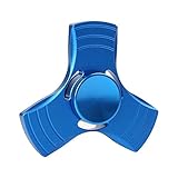 SpinnerGuys EDC Spinner Tri-Fidget Metal Toy For ADD, ADHD, Anxiety, and Autism Adult Children,Aluminum (B-Blue)