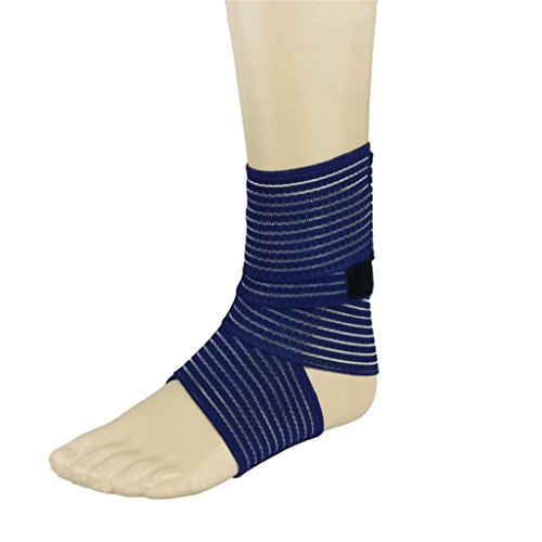 BXT Elastic Breathable Wrap Ankle Support Brace Compression Knee Elbow Wrist Ankle Hand Support Wrap Sports Bandage Strap with Hook & Loop Fastener Straps(ONE PIECE)