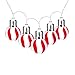 LANGRIA Red and White Stripe Globe Ball String Lights Battery Powered 20 LEDs, 7.22 FT/2.2M Long for Indoor Use, Holiday, Festival, Party Decoration
