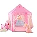 Princess Castle, Princess Tent, Hexagonal Fairy Princess Castle Tent with LED Star Lights Indoor and Outdoor Fun Play Area for Babies Children. 55in x 53in (DxH) (Pink)