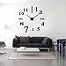 DIY 3D Wall Clock Frameless Modern Acrylic Mirror Metal Small Wall Stickers Clocks Wall Watches Room Home Decorations by SMYTShop (Small Black)