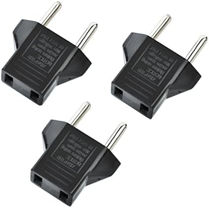 Damomon Travel Power Plug Adapter US standard to European standard Pack of 3