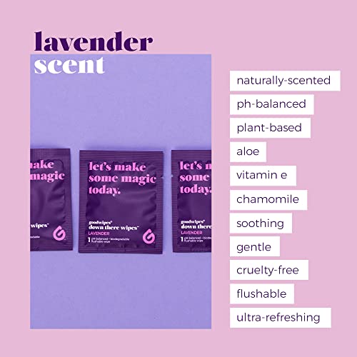 Goodwipes Flushable Down There Feminine Hygiene Wipes, Lavender Scent