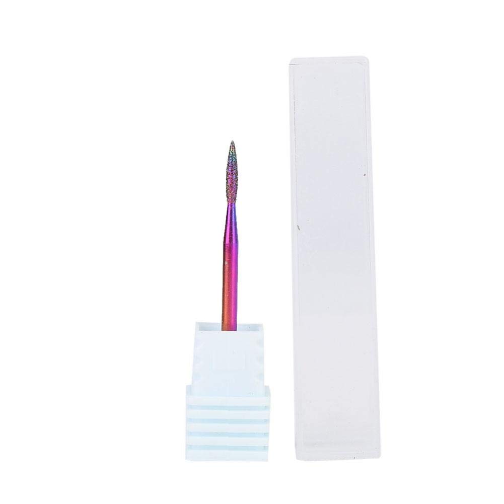 Nail Drill Bits, Acrylic Nail File Bits Cuticle Drill Bit Fine Grit, Cuticle Clean Carbide Nail Drill Bit, Electric Nail File for Manicure Pedicure Tools for Manicure Pedicure Home Salon Use (V4)