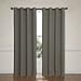 ECLIPSE Bobbi Thermal Insulated Single Panel Grommet Top Darkening Curtains for Living Room, 52