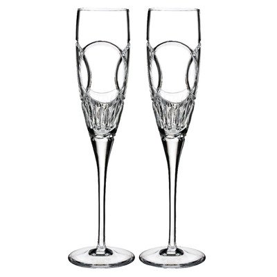Waterford Love Wedding Vows Champagne Flute Pair