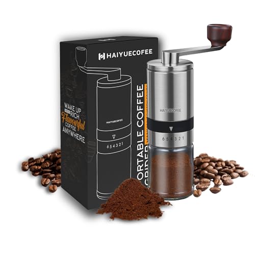 HAIYUECOFEE Manual Coffee Grinder 6 Adjustable