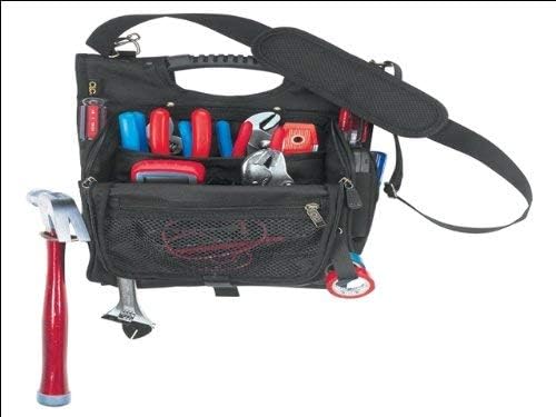 Kunys EL1509 Electricians Zip Pouch 21 Pocket, Jet Black, 8 inches x 5 inches