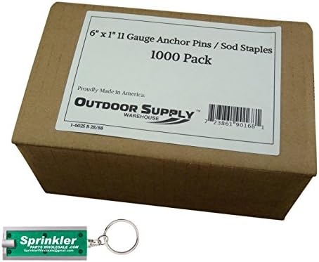 6" x 1" Gauge Commercial Sod Staples, Anchor Pins, Landscape Fabric, Eletric Dog Fence, Drip Line, Weed Mat, Frost Cloth with a Free SprinklerPartsWholesale Flashlight Keychain with Every Order!