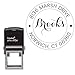 Custom Monogram Address Stamp Calligraphy Round | Custom Return Address Stamp | Self-Inking Stamp | Personalized Address Stamps |