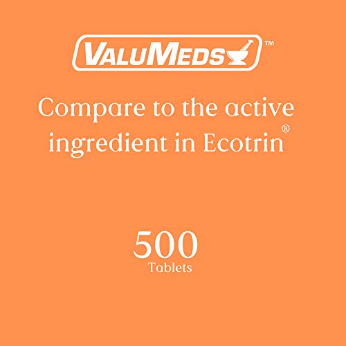 ValuMeds Enteric Coated Aspirin Tablets, 325 mg (Orange) Safety Coated