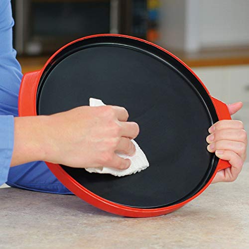 Roasting Pan Microwave Grill Pan Microwave Crisper Plate with Lid for Kitchen Microwave Cooking Grilling Oven Use - Thumbnail 3