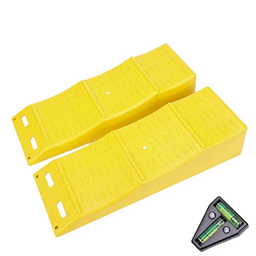 Homeon Wheels RV Leveling Blocks, Heavy Duty 3 Curved Camper Leveler