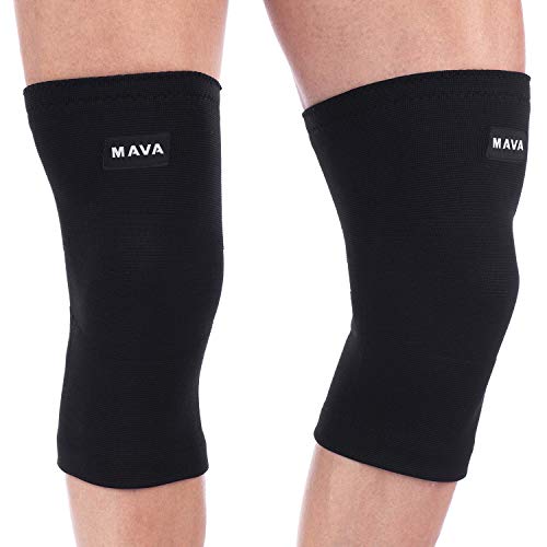 Mava Sports Knee Support Compression Sleeve (All Black