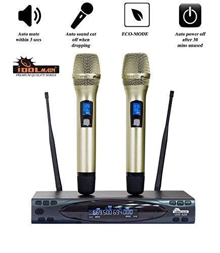PACKAGE IDOLpro 8000W Professional Karaoke Mixing Amplifier W/Bluetooth, HDMI, Recording, Equalizer Plus 12" 3 Way Karaoke Speakers, Dual Wireless Microphones, 500W Subwoofer