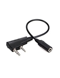 Retevis Adaptador para auriculares Walkie Talkies de 2 clavijas a adaptador de 3,5 mm para Baofeng BF-888S Retevis H-777 RT21 RT22 RT7 RT27 H-777S Radio de 2 vías (1 paquete)
