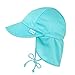 i play. by green sprouts Unisex-Child Breathable Flap Sun Protection Hat, Light Aqua, 2T/4T