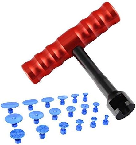 PIDINGER 19PCS Paintless Dent Removal Tools Aluminum Auto Body Dent Repair Puller and Nylon Tab Set