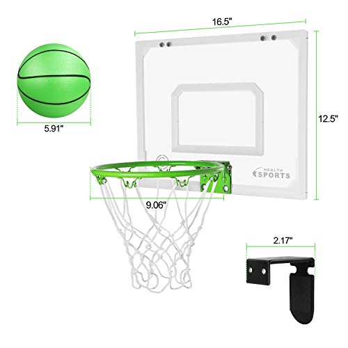 SUPER JOY Pro Indoor Mini Basketball Hoop Over The Door Wall Mounted