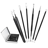 ElleSye Blackhead Remover Tweezer Kit, Skin-safe Acne Removal Tool Set, Stainless Steel Double-ended Pimple Comedone Extractor