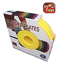 WOD Toys Colored Bumper Plates Mini - Add On Bumper Plates for The Barbell Mini - Safe, Durable Fitness Toys for Kids (Yellow)