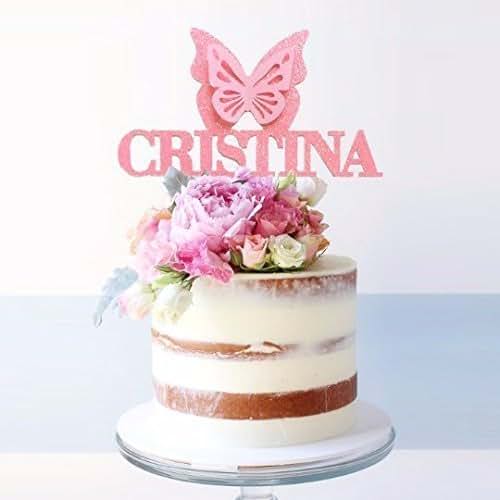 Butterfly Cake Topper, Personalized Name Butterfly Cake