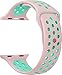 SELLERS360 Soft Durable Nike + Sport Replacement Wrist Strap for iWatch Series 1 Series 2 Apple watch band (Pink/Mint Green 38mm S/M)