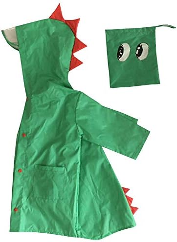 La Verre レインコート ポンチョ 恐竜 男の子 ブルー かわいい カッパ 合羽 レインウェア ピンク レッド グリーン 2歳 3歳 4歳 5歳 6歳 幼稚園 キッズ 子供