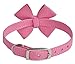 BINGPET BA2042 Bow Tie Crystal Boy Girl Dog Collar Fancy Designer Bling Rhinestone Collars for Dogs, Pink M