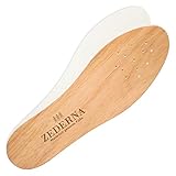 ORIGINAL Cedar Wood Shoe Insoles: Natural sweaty feet solution, foot odor eliminator, athlete's foot treatment (1 Pair), Eu 38 / US Women 7.5 / US Men 6 ,cedar/red