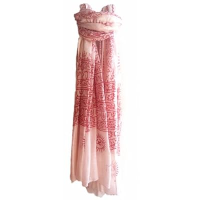 Yak & Yeti womens Om Mantra Scarf white One Size Yak & Yeti womens Om Mantra Scarf white One Size