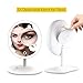 MiroPure Lighted Makeup Mirror, Oval-Shaped Vanity Mirror with 5x Magnifying Spot Travel Mirror Detachable, 16 LED Lights Adjustable Brightness, Built-in 1000mah Lithium Battery USB Rechargeable