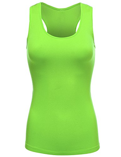 Sexy Racer Back Basic Stretchy Sleevelss Soft Tank Camisole Solid Tops