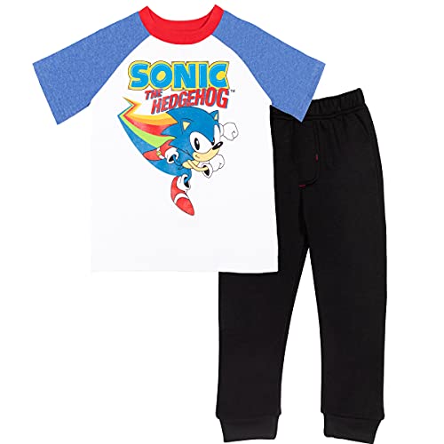 SEGA Sonic The Hedgehog Boys Raglan Short Sleeve T-Shirt Jogger Pant Set