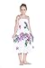 Girl White with Purple Floral Hawaiian Luau Dress in Various Styles