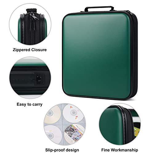 CD Case, COOFIT 160 Capacity DVD Case DVD Organizer CD Holder Case CD Storage Case Hard Plastic DVD CD Wallet