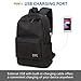 Backpack, Travel Water Resistant School Backpacks Canvas College Student Book Bag, Laptop Backpack with USB Charging Port for Women Men Fits 15.6