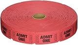 2000 Red Admit One Single Roll Consecutively